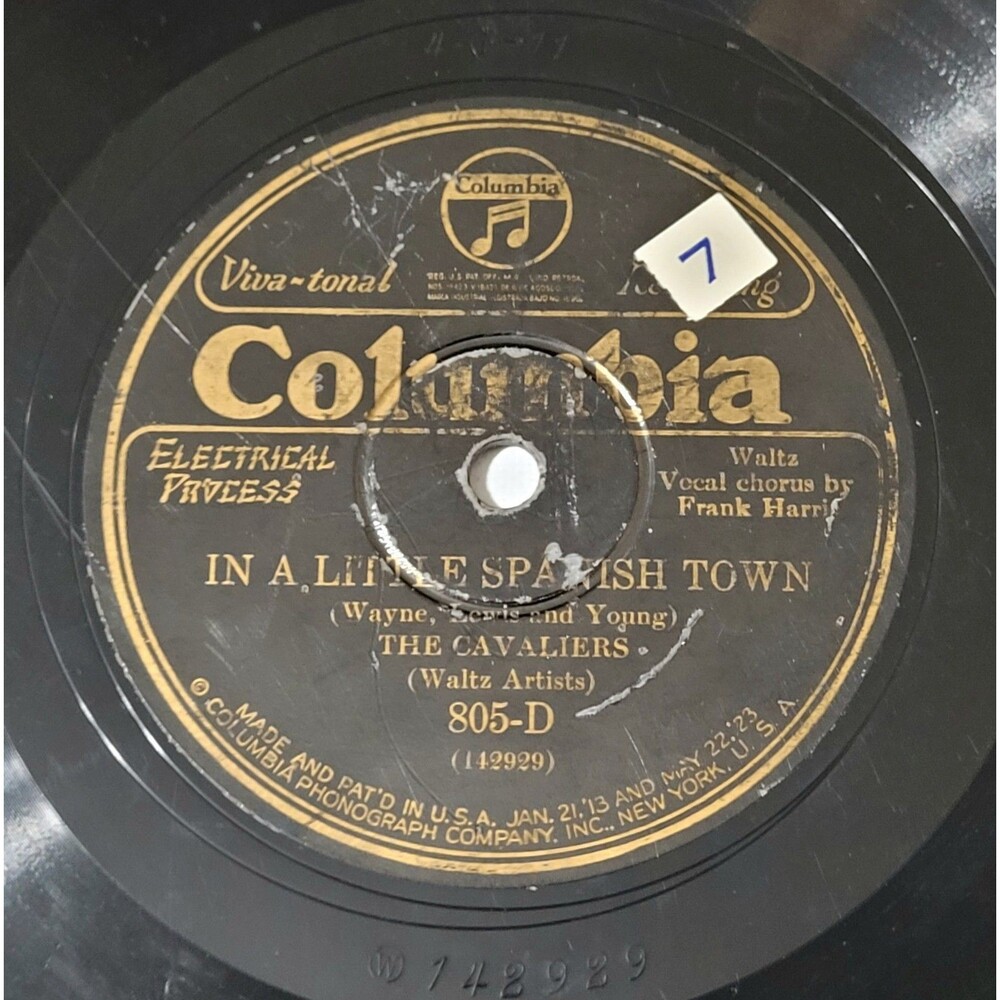 78 Pop THE CAVALIERS In A Little Spanish Town / Trail Of Dreams COLUMBIA 805-D